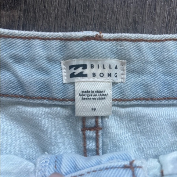 Billabong Light Blue Distressed Jean Shorts - Picture 2 of 5